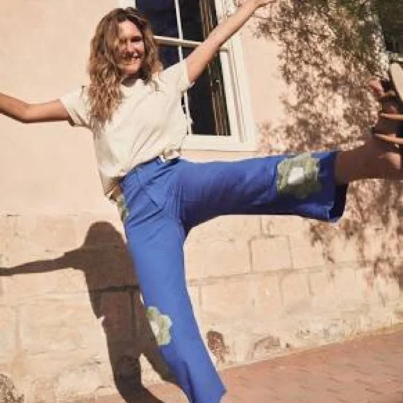 Christy Dawn Vibrant Blue Floral Trousers - Picture 11 of 11